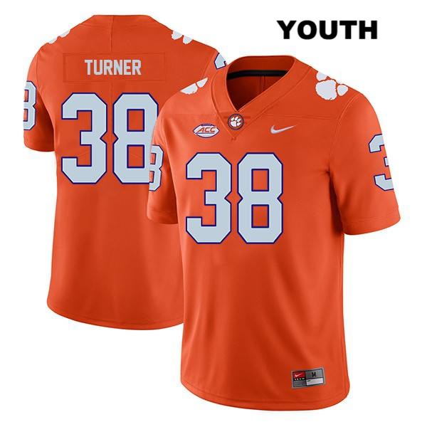 Youth Clemson Tigers #38 Elijah Turner Stitched Orange Legend Authentic Nike NCAA College Football Jersey QRO4446YH